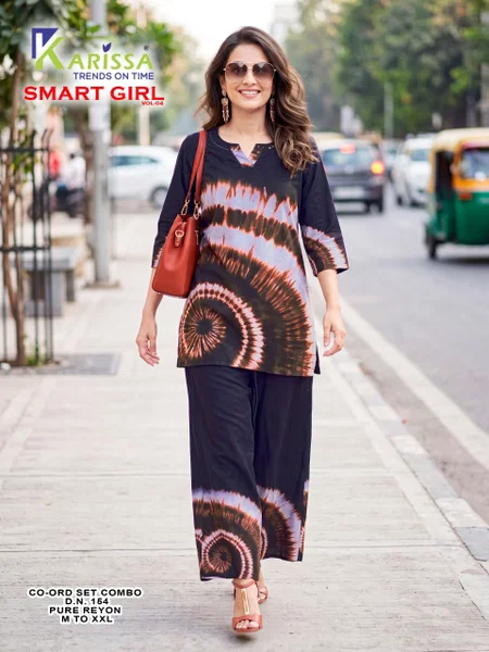 Smart Girl By Karissa Rayon Western Co Ord Set
